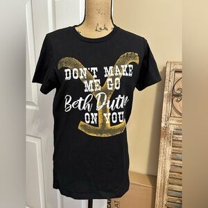 🔥 Beth Dutton Graphic Tee | Yellowstone Vibes | Black & Gold